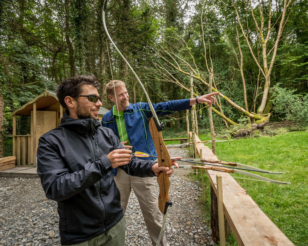 Community events at an archery range.